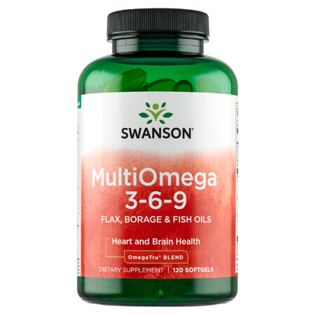 Swanson MultiOmega 3-6-9, 120 capsule