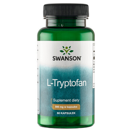 Swanson L-Triptofano, L-Triptofano 500 mg, 60 capsule