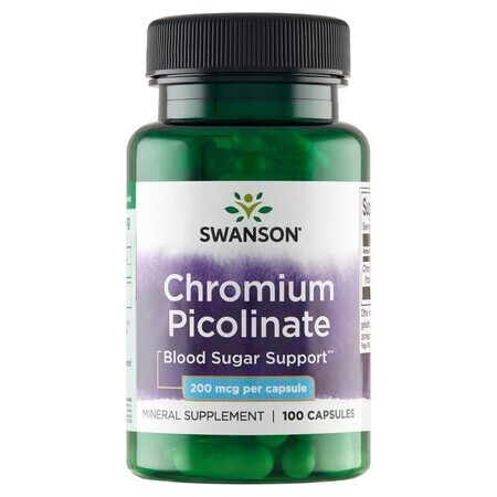 Swanson Cromo Picoliante, cromo 200 µg, 100 capsule