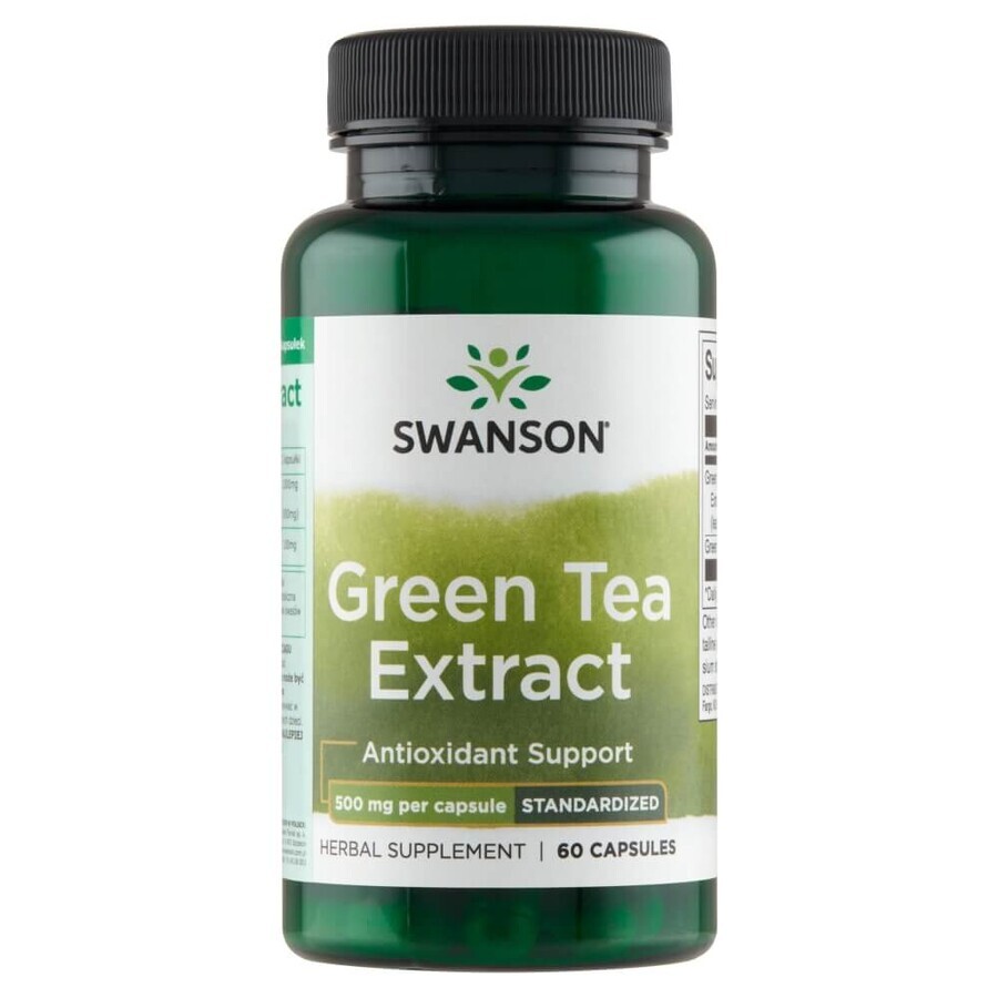 Swanson Extract de ceai verde, ceai verde, 60 capsule