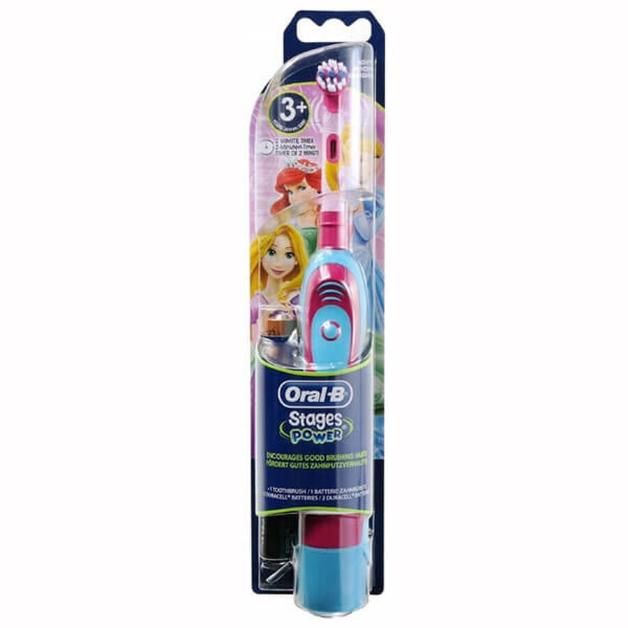 Oral-B Stages Power Electric Toothbrush with Battery, Kids Girl, 3 years and up, 1 pc