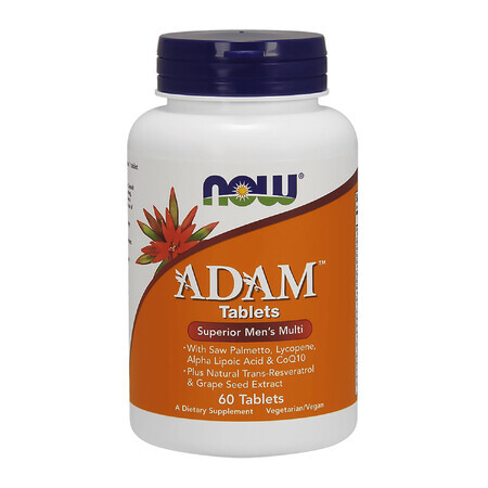 Now Foods Adam, multivitaminico per uomini, 60 compresse