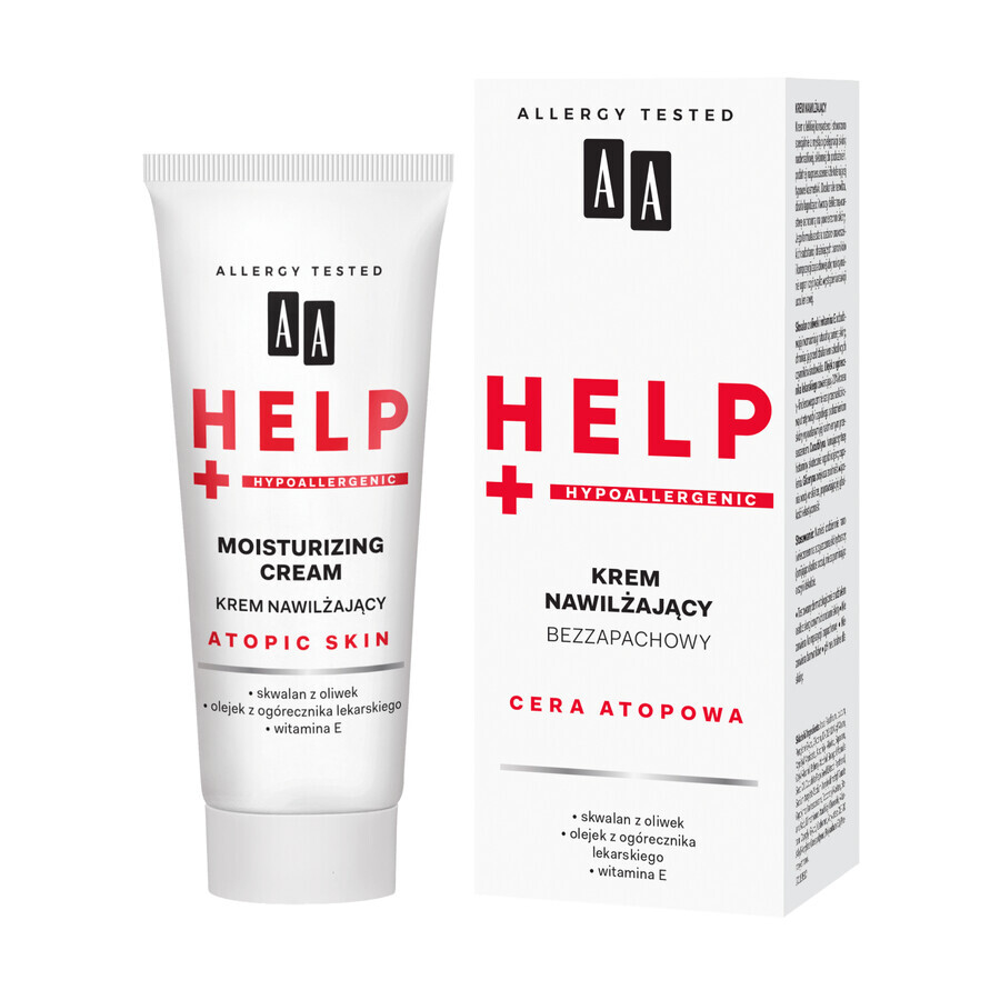 AA Help, Pelle atopica, crema idratante senza profumo, 50 ml