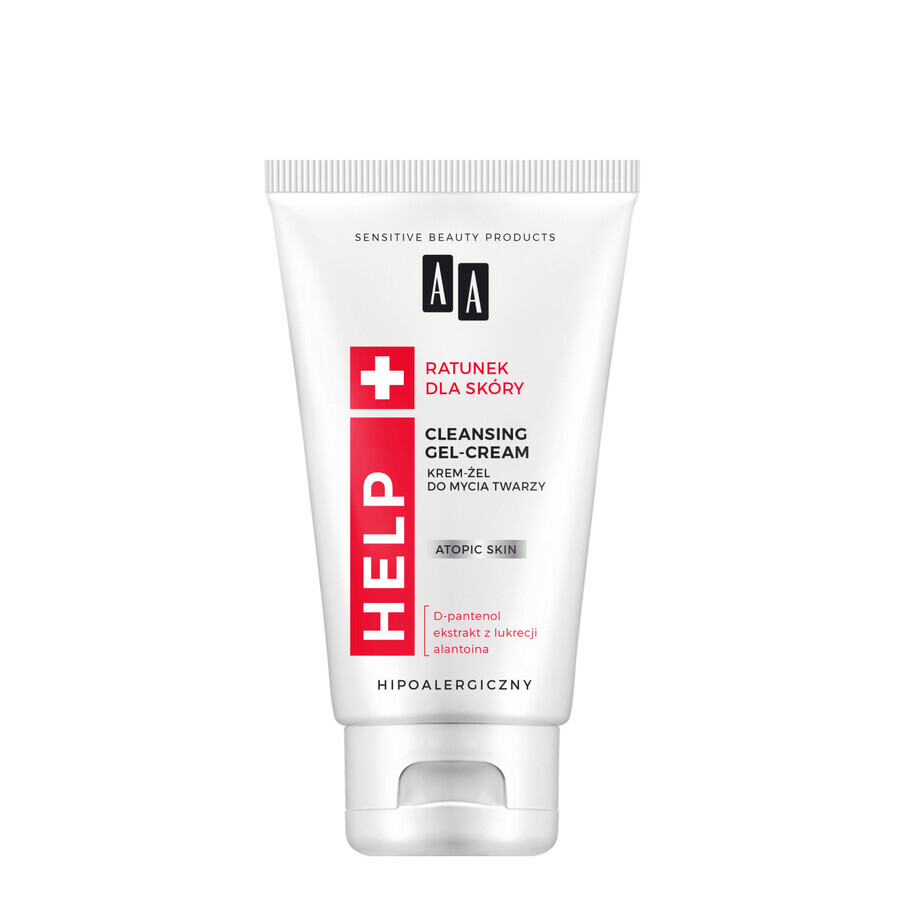 AA Help, crema-gel detergente per il viso, pelle atopica, 150 ml