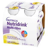 Nutridrink Multi Fibre, vanilla flavor, 4 x 125 ml