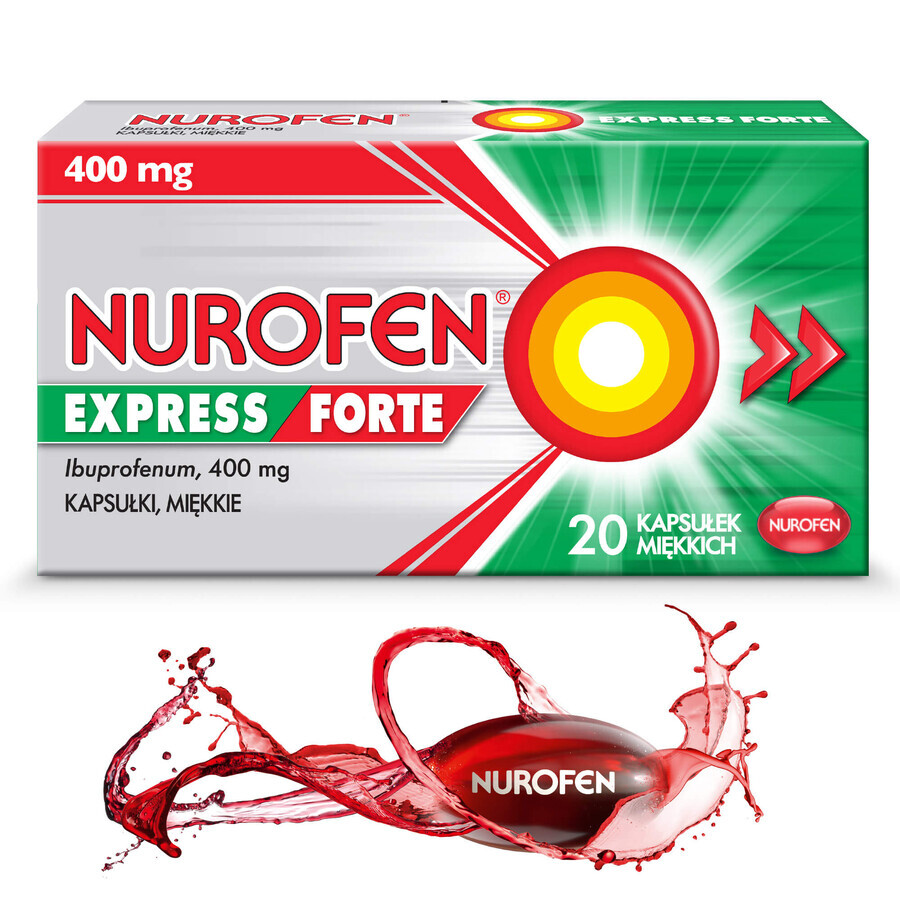 Nurofen Express Forte 400 mg, 20 Weichkapseln