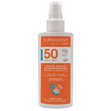 Alphanova Sun Kids Bio, spray solare per bambini, ipoallergenico, SPF 50, 125 g