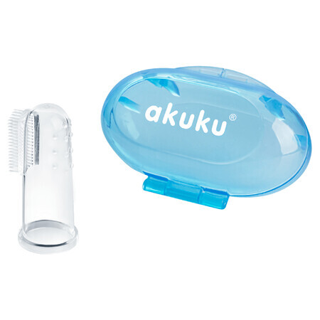 AKUKU, pennello per dita in silicone, blu, A0263, 1 pezzo