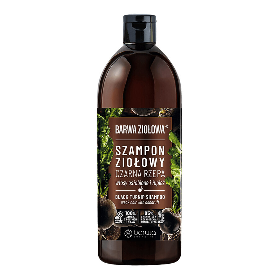 Barwa Ziołowa, black turnip shampoo, 480 ml