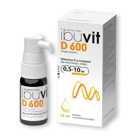 Ibuvit D 600, vitamin D for infants and children, oral drops, 10 ml