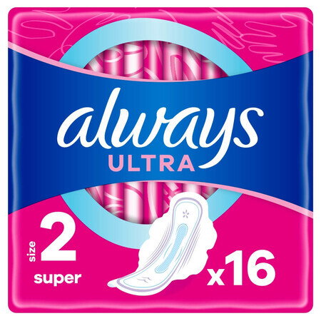 Always Ultra, hygienic towels with wings, Super, 16 pcs