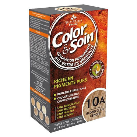 Color&amp;Soin, haarverf, 10A, lichtgrijs blond, 135 ml