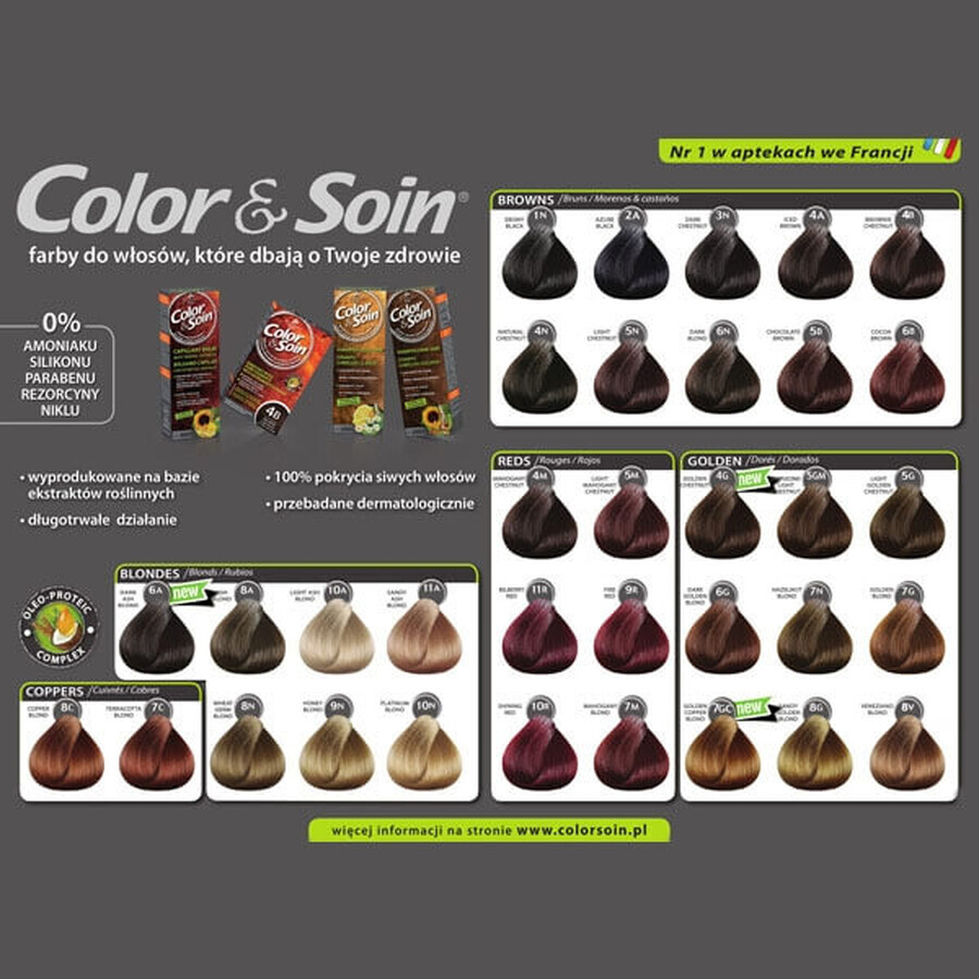 Color&amp;Soin, haarverf, 8V, Venetiaans blond, 135 ml