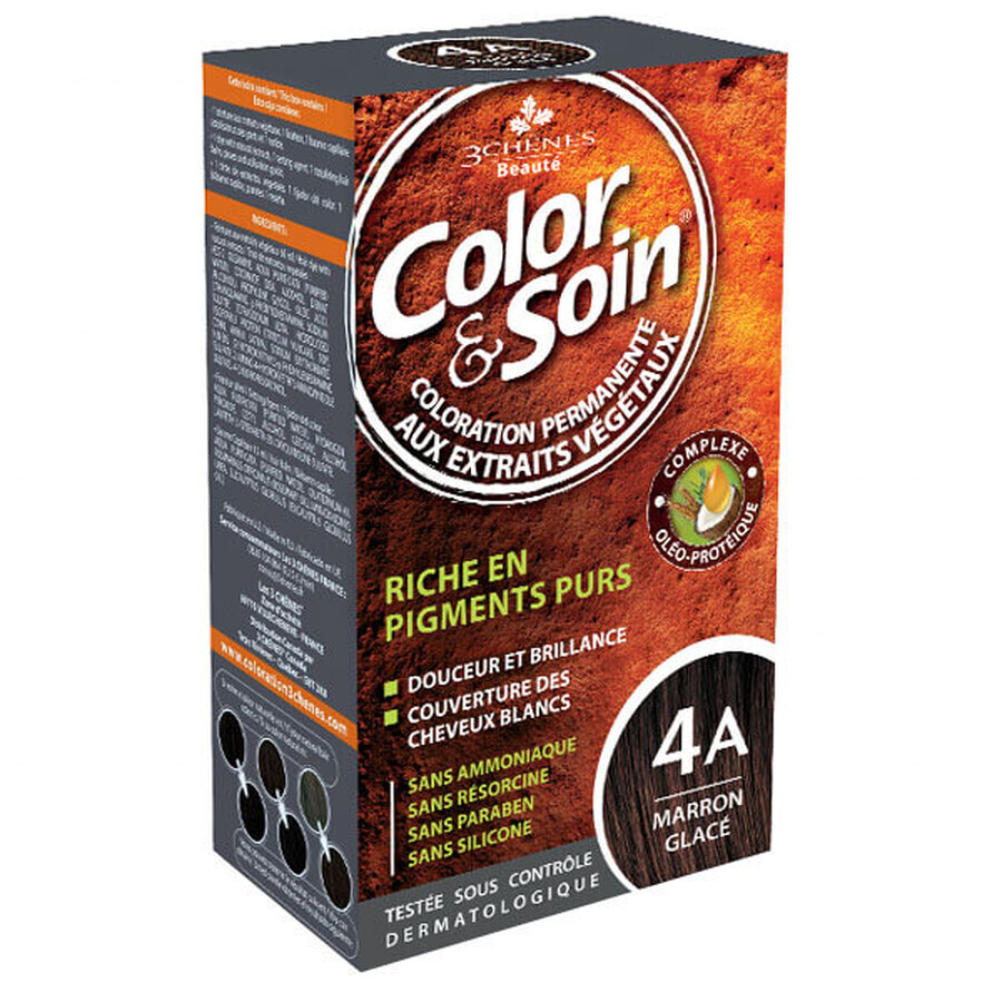 Color&amp;Soin, haarverf, 4A, koud bruin, 135 ml