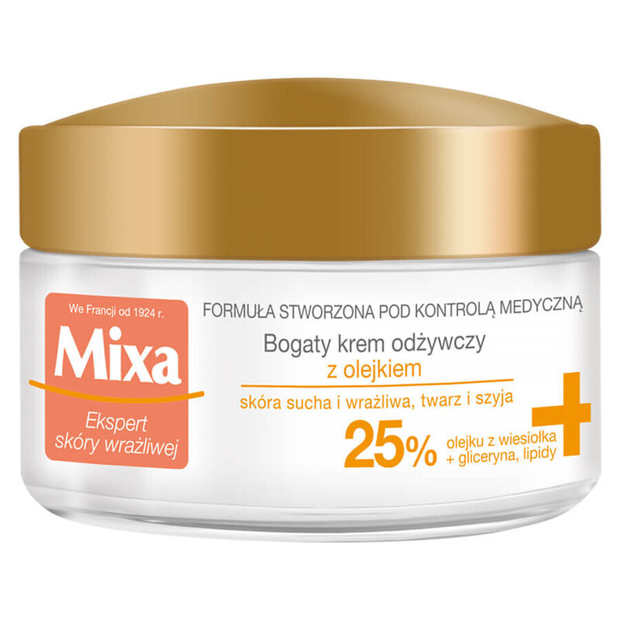 Mixa Intensive Nourishment, oil-rich nourishing cream, very dry skin, 50 ml