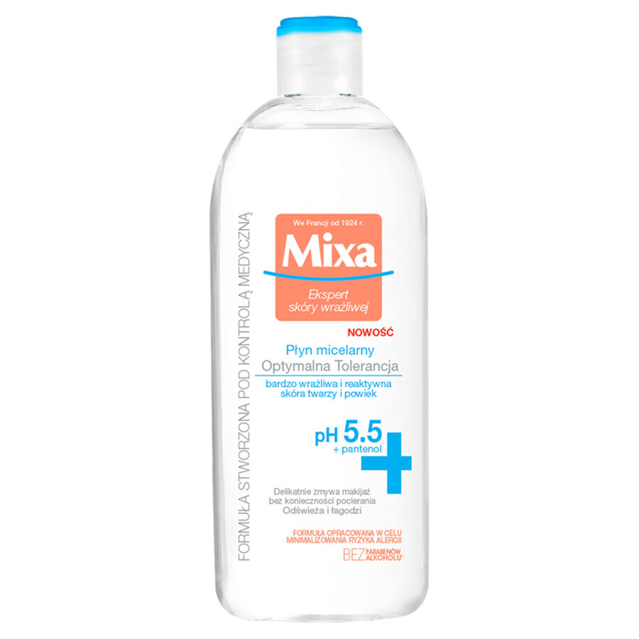 Mixa Optimal Tolerance, Lotion micellaire, peau sensible, 400 ml