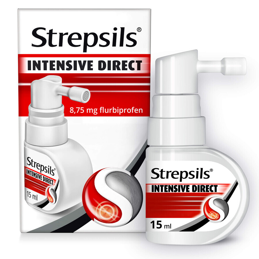 Strepsils Intensive Direct 8.75 mg, oral spray, solution, 15 ml