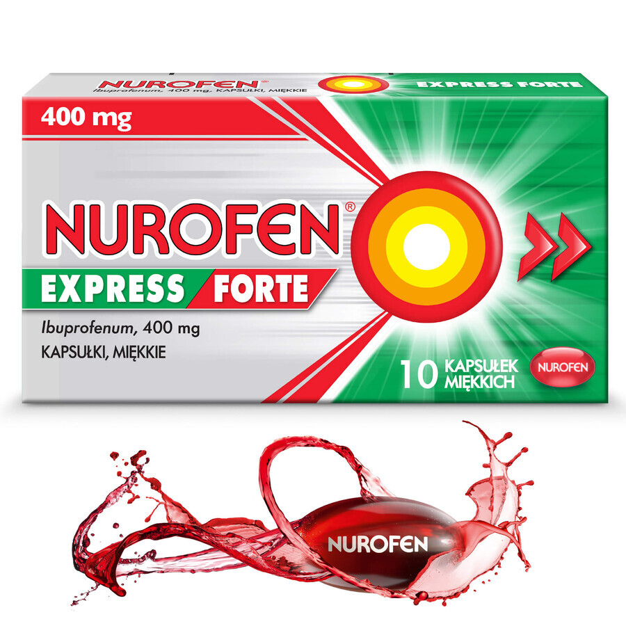 Nurofen Express Forte 400 mg, 10 capsule molli