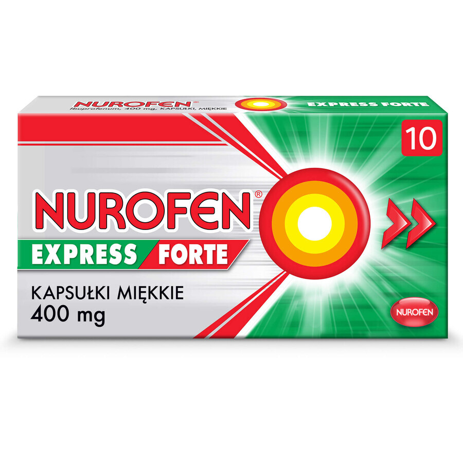 Nurofen Express Forte 400 mg, 10 capsule molli