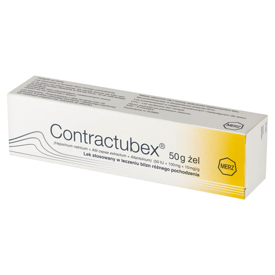 Contractubex (50 UI + 100 mg + 10 mg)/g, gel cicatriziale, 50 g