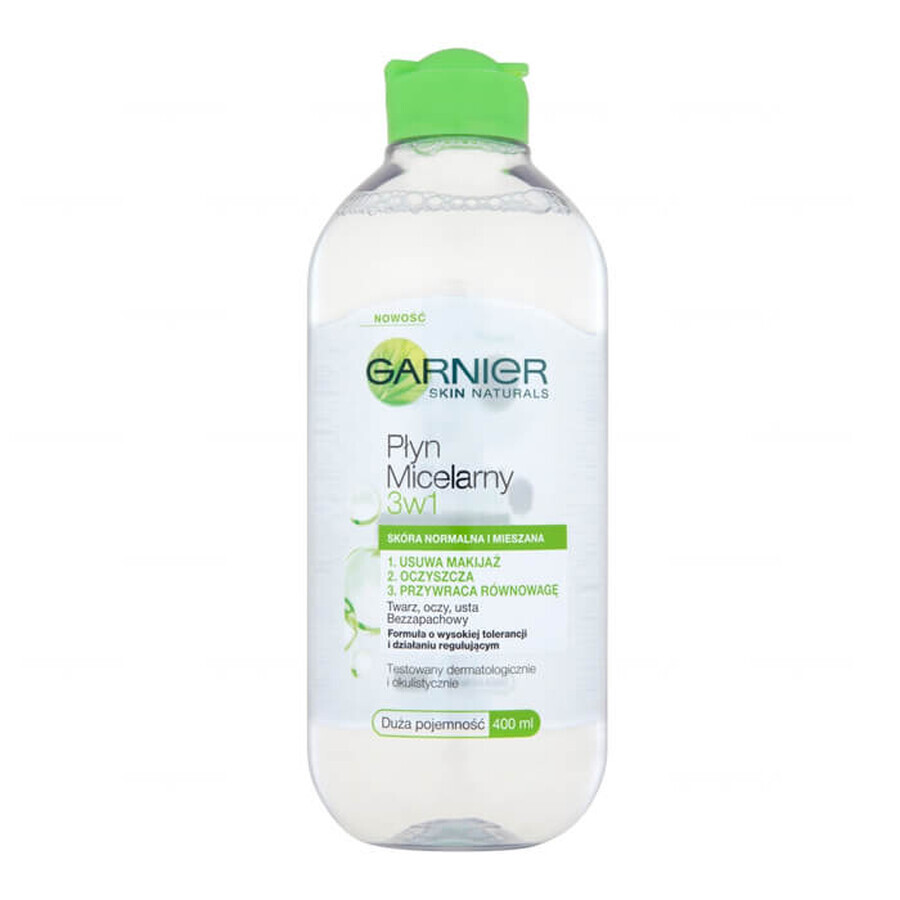 Garnier, Lozione micellare 3in1, pelle normale e mista, 400 ml