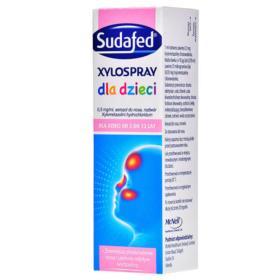 Sudafed XyloSpray für Kinder 0,5 mg/ml, Nasenspray, 2-12 Jahre, 10 ml