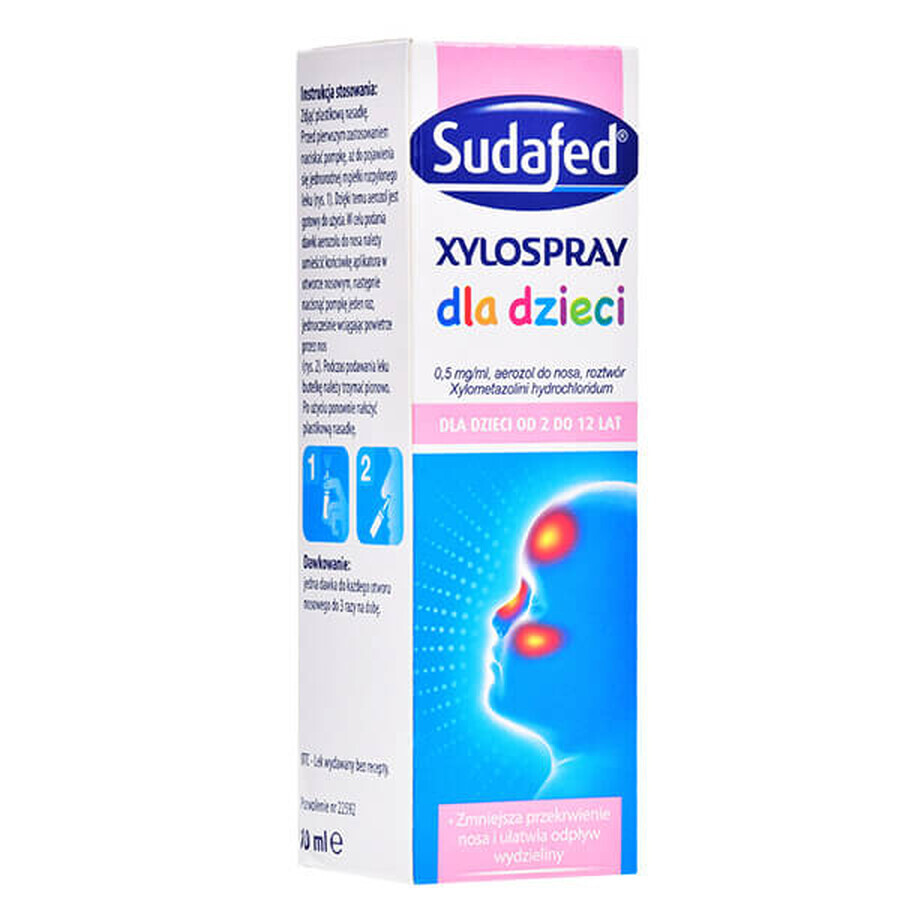 Sudafed XyloSpray für Kinder 0,5 mg/ml, Nasenspray, 2-12 Jahre, 10 ml