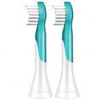 Philips Sonicare For Kids 3+, punte per spazzolino elettrico, sostituibili, mini, HX6032/33, 2 pezzi