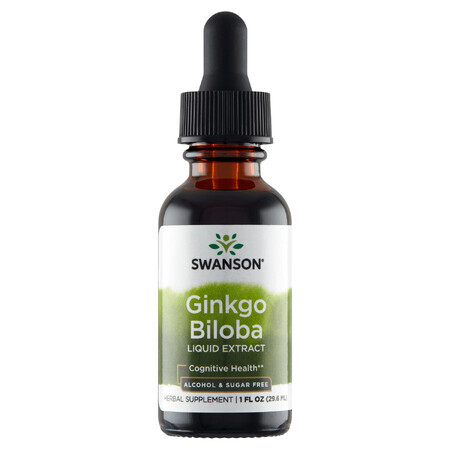 Swanson Ginkgo Biloba Liquid Extract, ginkgo biloba, 29.6 ml