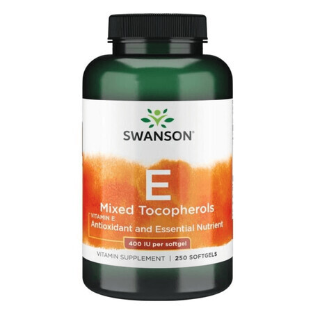 Swanson E Mixed Tocopherols, Mixed Tocopherols, 250 Gel Capsules