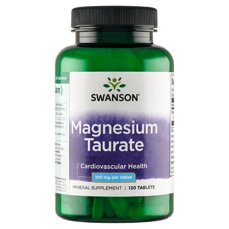 Swanson Magnesio Taurato, magnesio taurato, 120 compresse