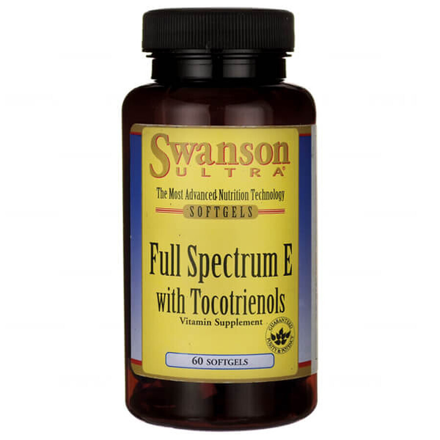 Swanson E con tocotrienoli, vitamina E e tocotrienoli, 60 capsule