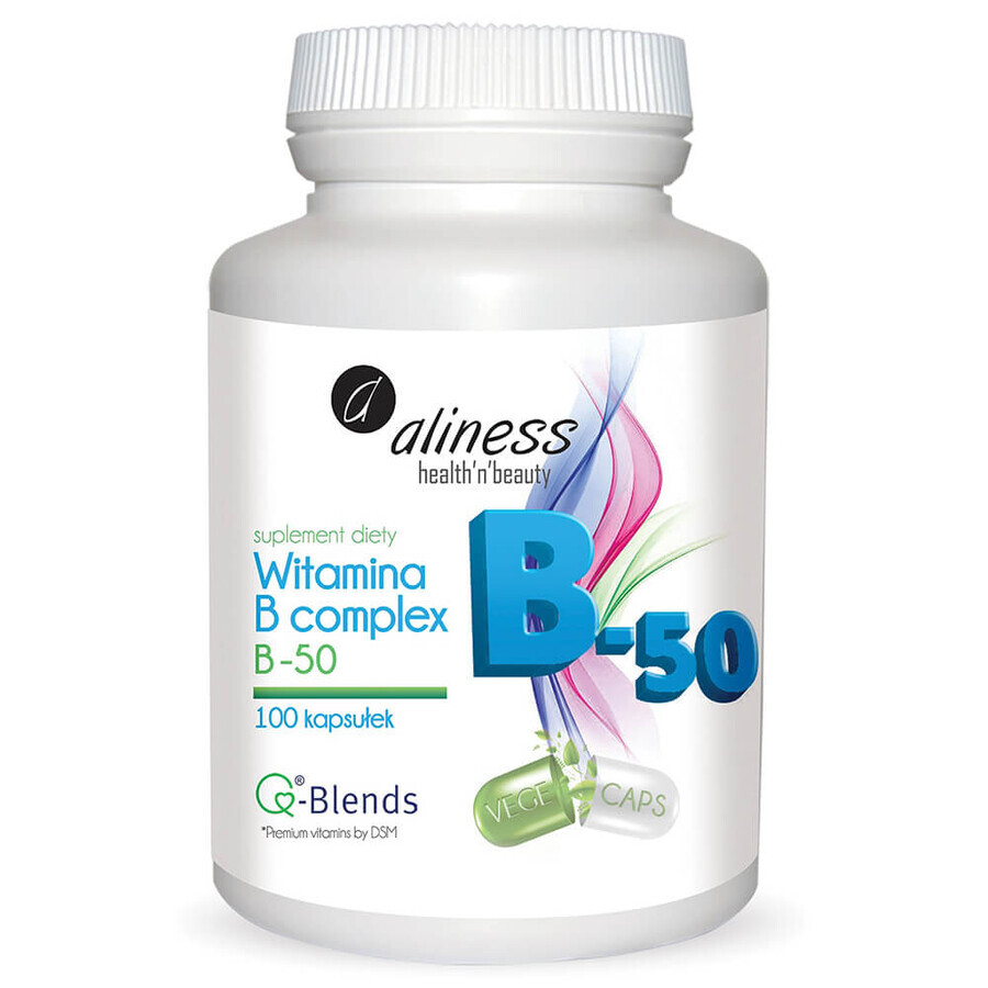 Aliness Vitamin B-Komplex B-50, 100 pflanzliche Kapseln