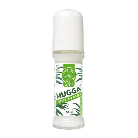 Mugga Insect Repellent, repellente per zanzare e zecche, roll-on, DEET 20%, 50 ml