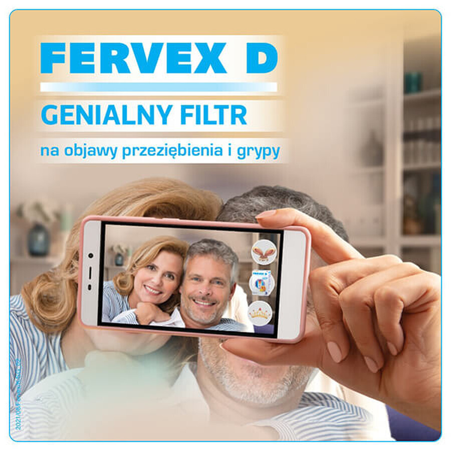 Fervex D 500 mg + 200 mg + 25 mg, granules for oral solution, 8 sachets