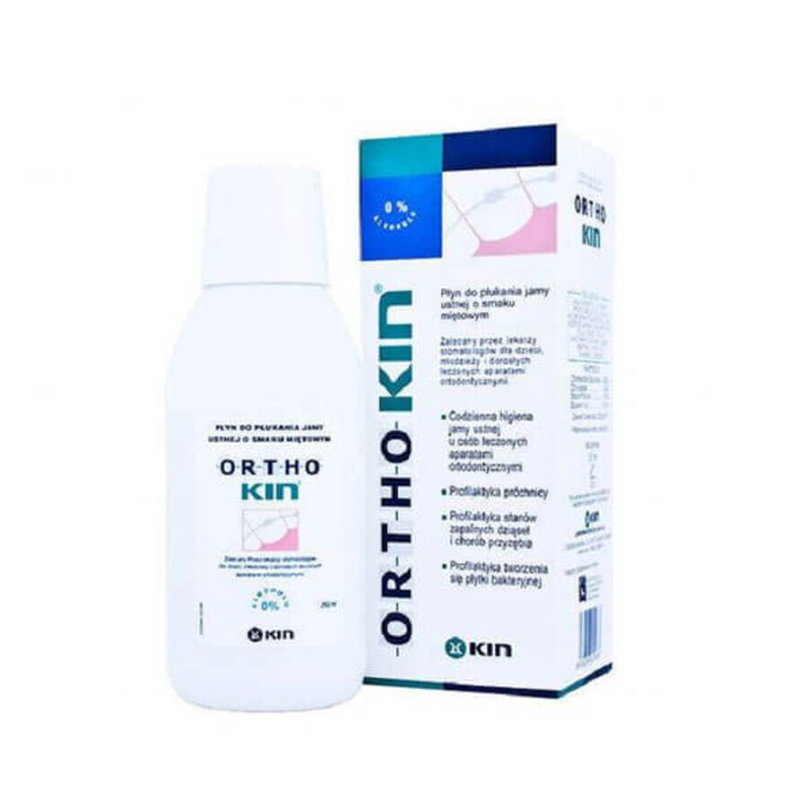 KIN Orthokin, collutorio per persone con apparecchi ortodontici, gusto menta, 500 ml