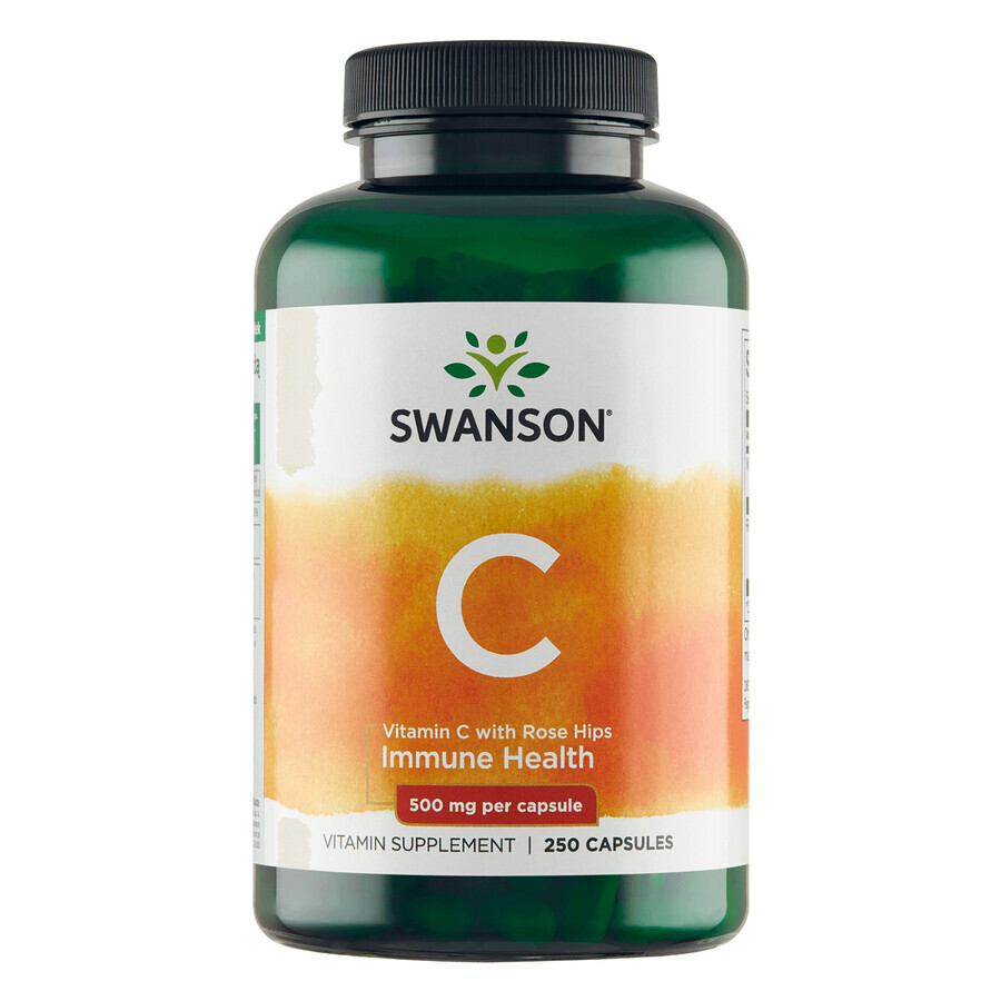 Swanson C, vitamina C 500 mg cu măceșe, 250 capsule