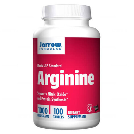 Jarrow Formulas Arginine 1000 mg, arginina, 100 compresse