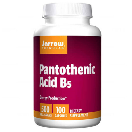 Jarrow Formulas Acido pantotenico B5, acido pantotenico 500 mg, 100 capsule