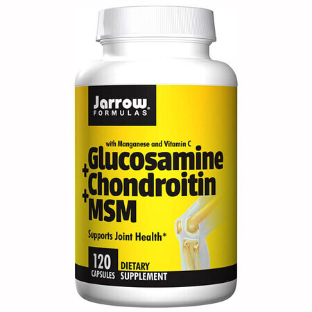 Jarrow Formulas Glucosamina + Condroitina + MSM, 120 capsule