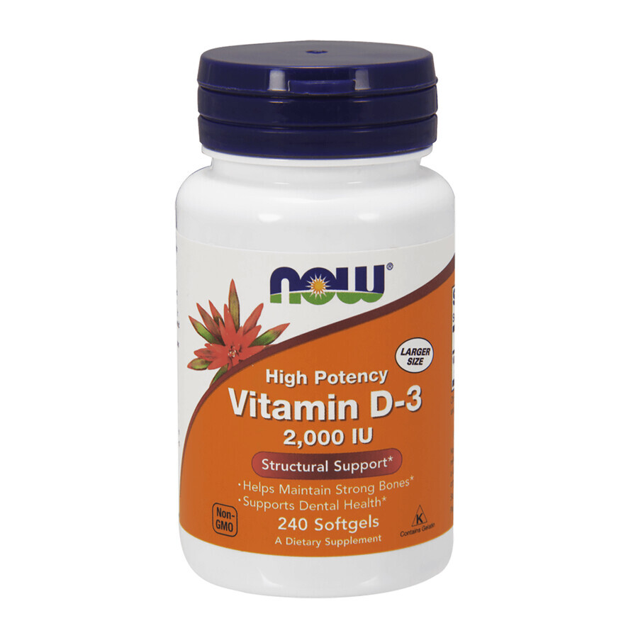 Now Foods, Vitamin D3 2000 IU, 240 capsules