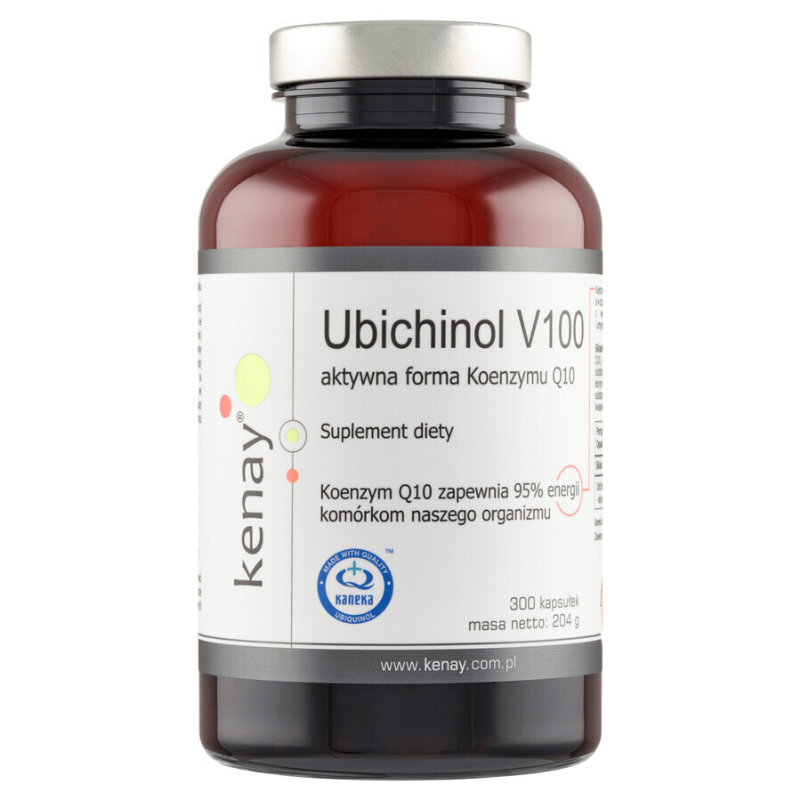 Kenay, Ubiquinol V100, forma attiva del coenzima Q-10 100 mg, 300 capsule