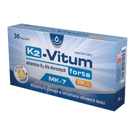 K2-Vitum Forte 200 µg, vitamina K2 MK-7, 36 capsule