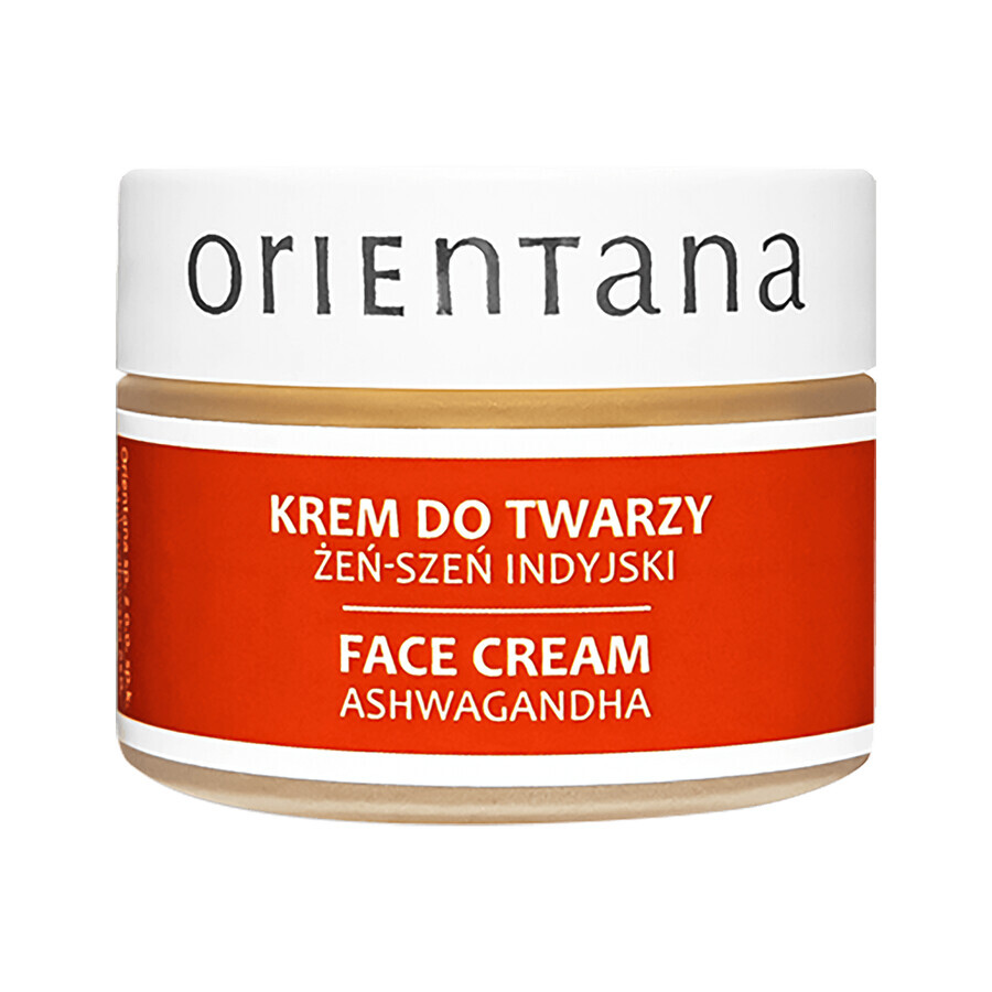 Orientana, crema viso per il giorno e la notte, ashwagandha e ginseng indiano, 40 g