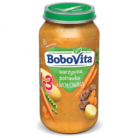 BoboVita Dinner, stufato di verdure con manzo, dopo 12 mesi, 250 g