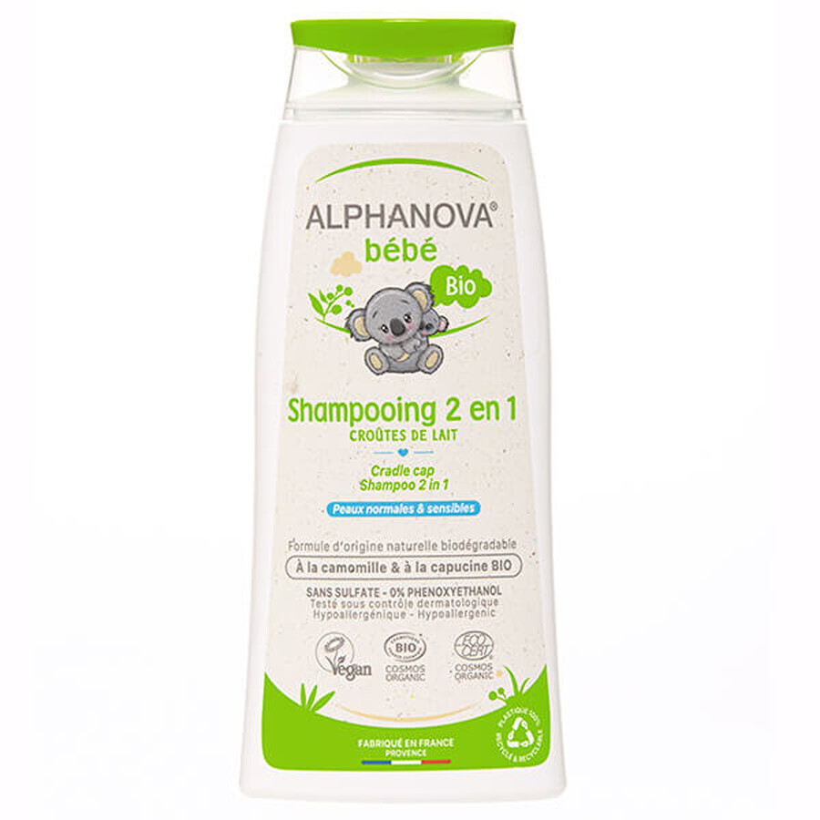 Alphanova Bebe, Champú para el cabello Bio, 200 ml