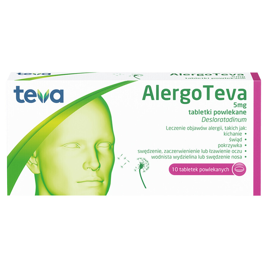 Alergo Teva 5 mg, 10 compresse rivestite con film