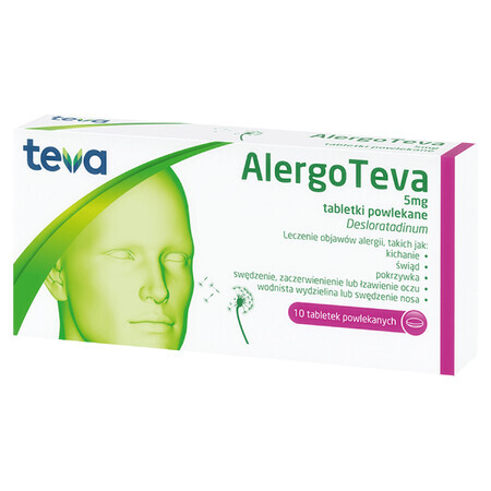 Alergo Teva 5 mg, 10 compresse rivestite con film