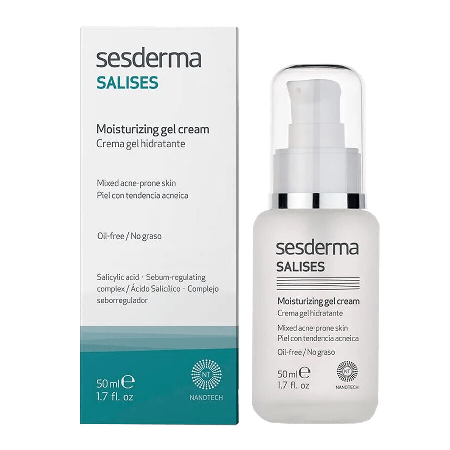 Sesderma Salises, crema-gel idratante per il viso, 50 ml