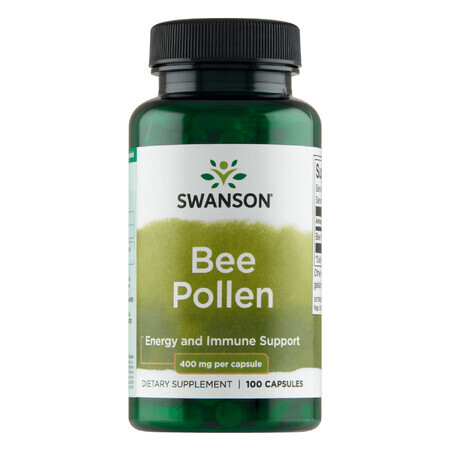 Swanson Bee Pollen, polline d'api 400 mg, 100 capsule